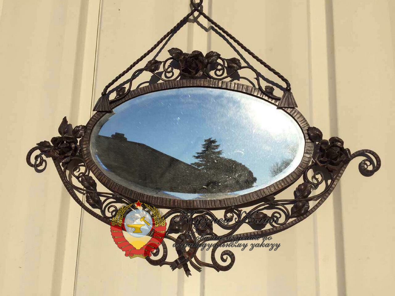 Кованое зеркало подъвесное